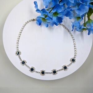 Stunning Genuine Crystal Halo Style Vintage Choker Style Necklace
